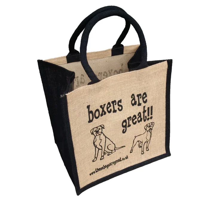 Jute Shopping Bag - Boxers are great