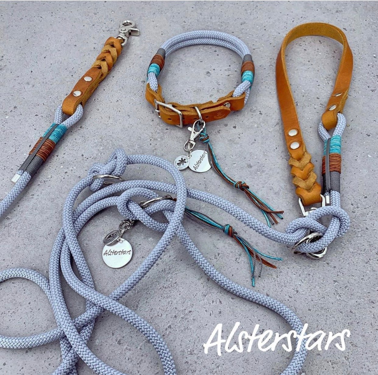 Alsterstars Tauleinenset - Silverdream - Leather meets Rope