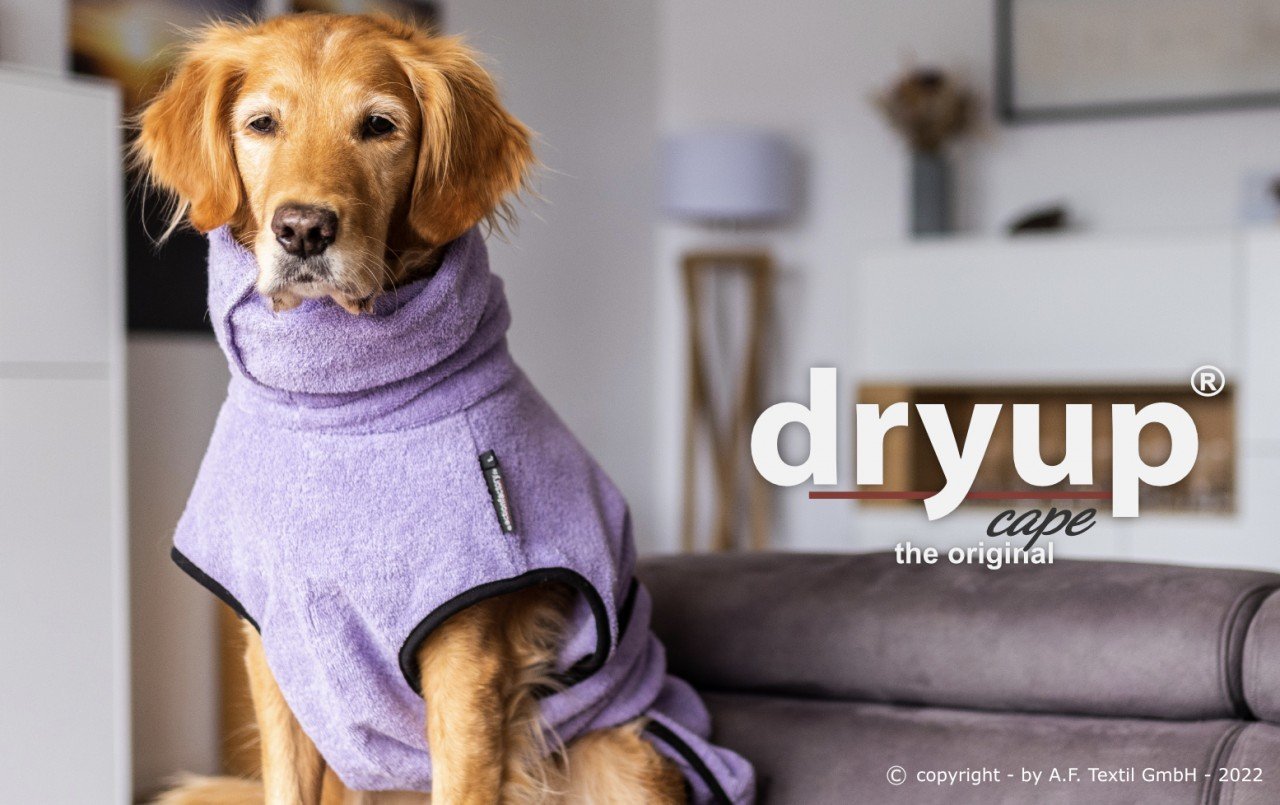 Dryup-cape-lavendel_Hundebademantel