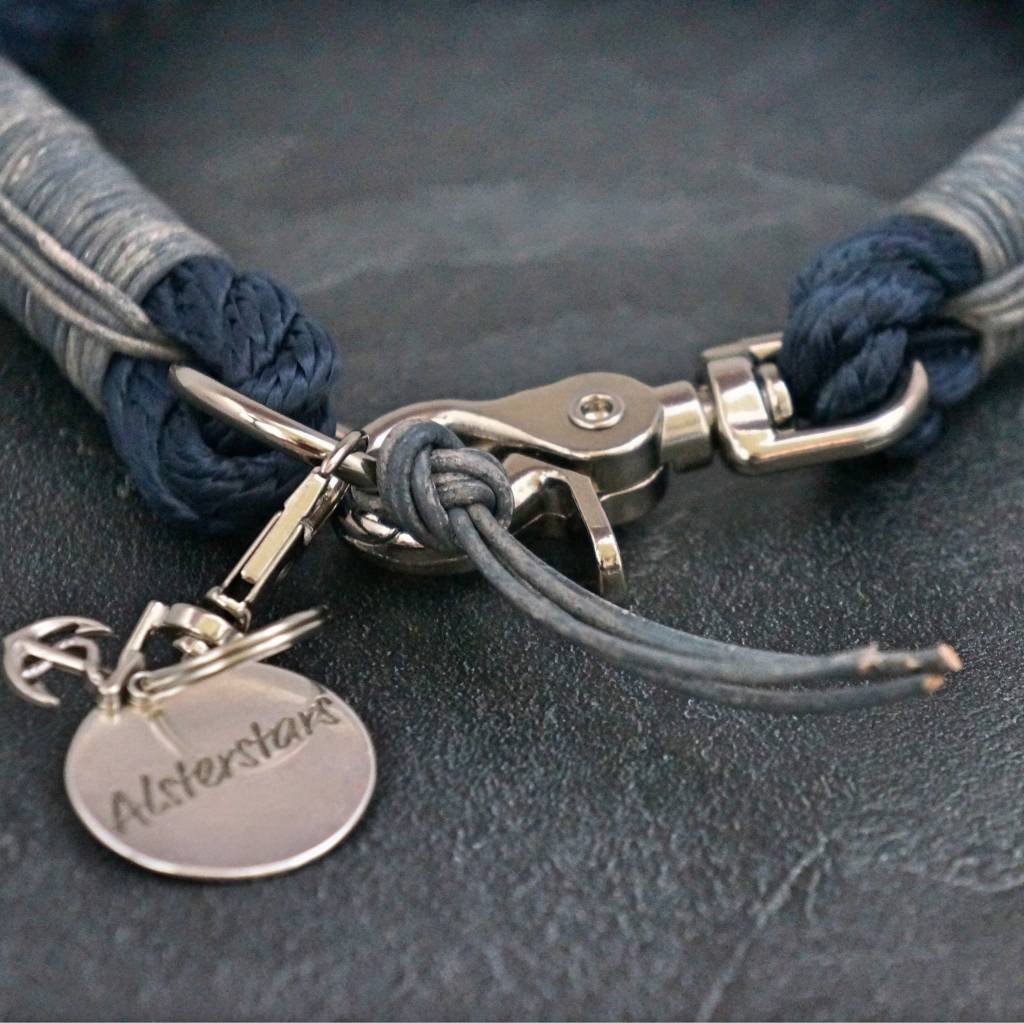 Tauhalsband - Marine Klassik meets Grey Leather