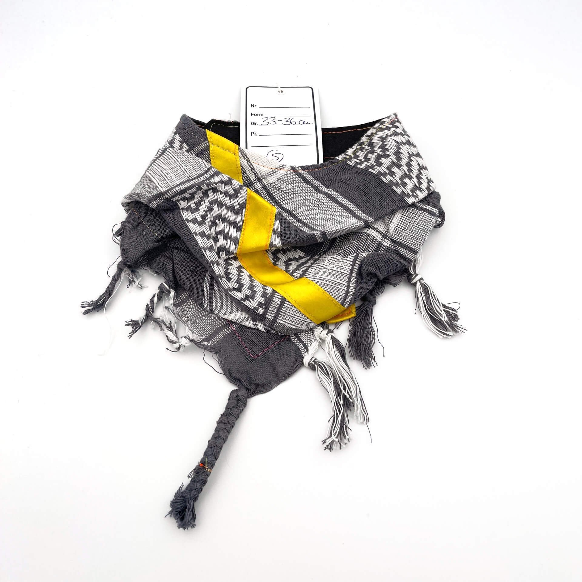 HundePali Grey "Big Stripes" - Yellow Oblique - S
