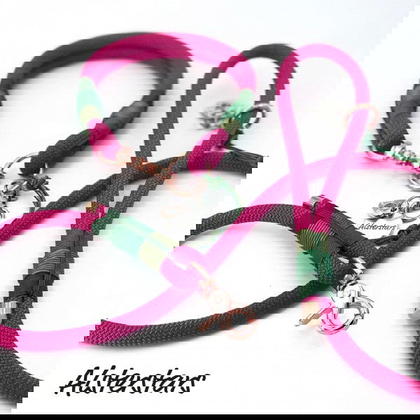 Tauleinenset Pink meets Green - Tauleine & Tauhalsband