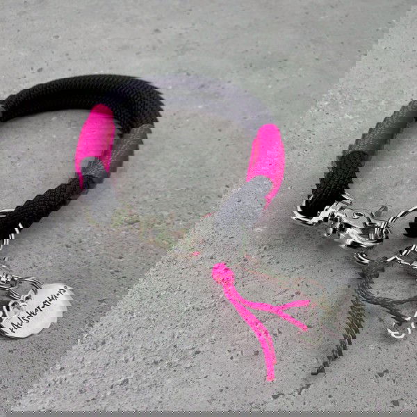 Tauhalsband - Black meets Pink