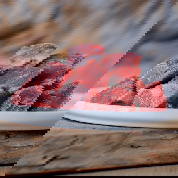 Lammfleisch durchwachsen