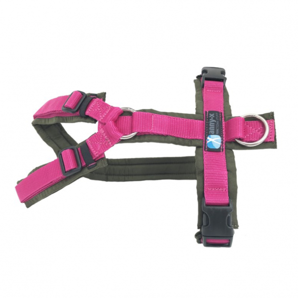 Brustgeschirr "Oliv-Pink"