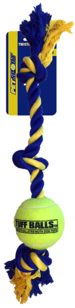 Giant 3-Knot Cotton Rope 60 cm with Tuff Ball (10 cm)