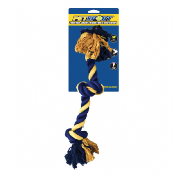 PetSport - Monster 3 Knot Cotton Rope 55 cm