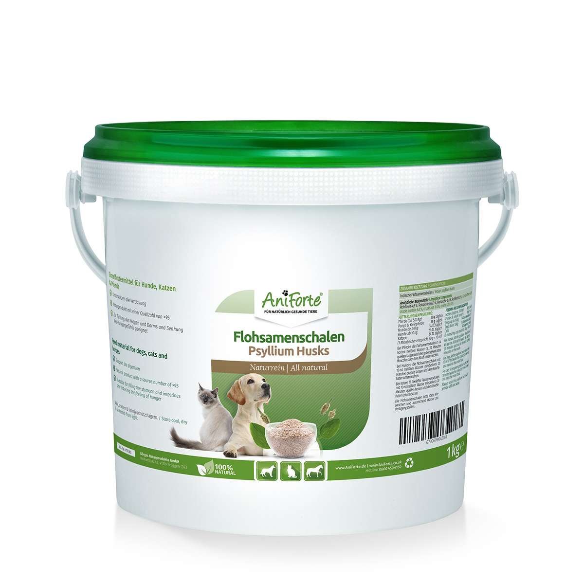 AniForte® Flohsamenschalen für Magen und Darm Moin Hund