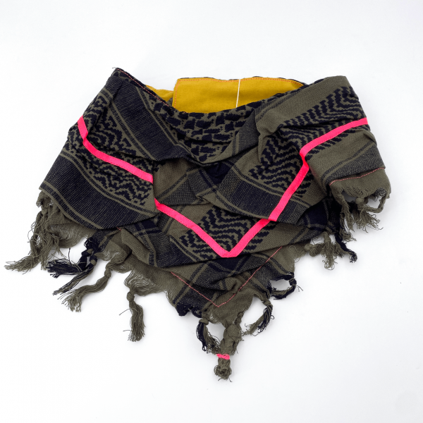 HundePali Oliv "Stripes Neon" - Pink Oblique