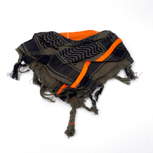HundePali Oliv "Stripes Neon" - Orange Oblique