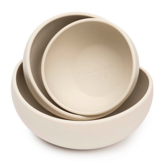 Silicone Bowl - Hundenapf Beige