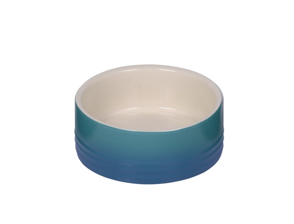 Keramiknapf_Blau-Creme_Klein