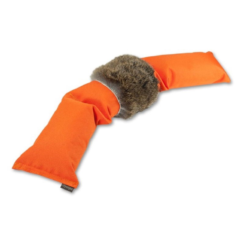 Dummy JUNIOR 3-teilig Orange mit Kaninchenfellring