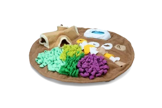 Runder Spielteppich für Hunde 
