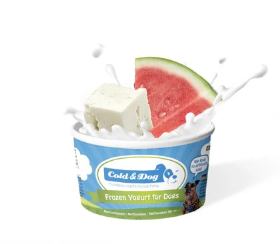 Frozen Joghurt mit Wassermelone & Feta