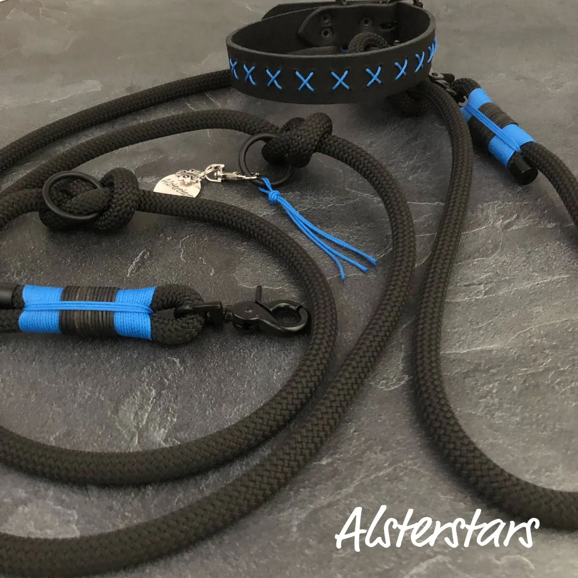 Fettleder Set - Black meets Blue