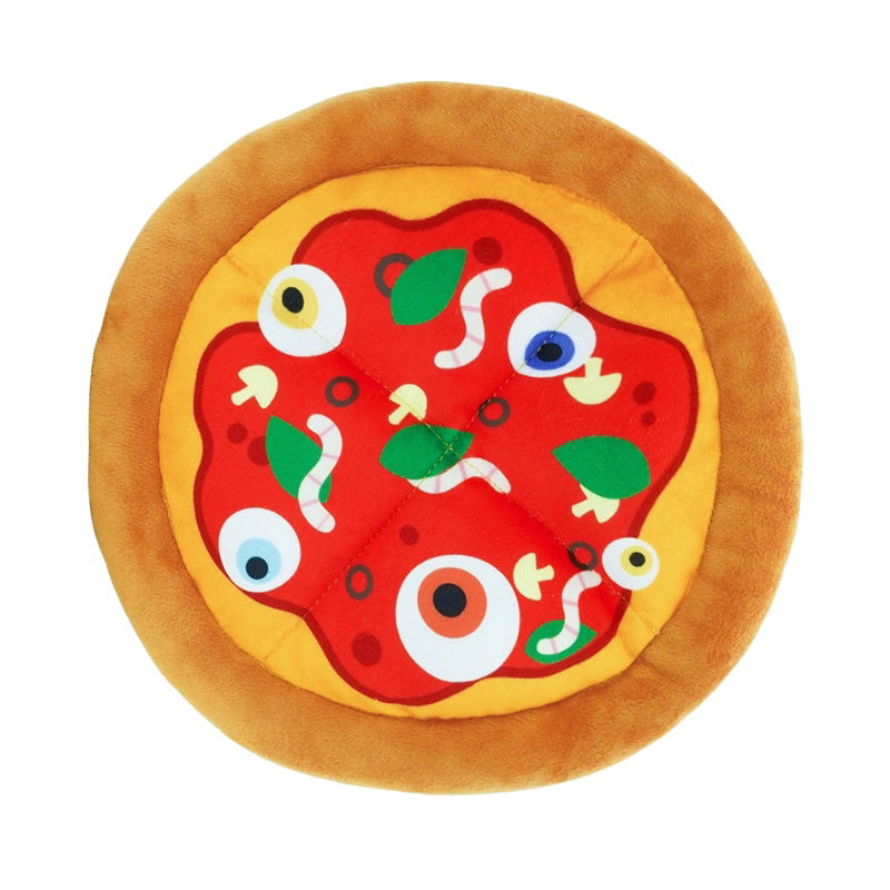 Halloween Pizza aus Stoff für Hunde