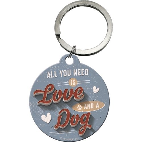 Pfotenschild - Love Dog - Schlüsselanhänger