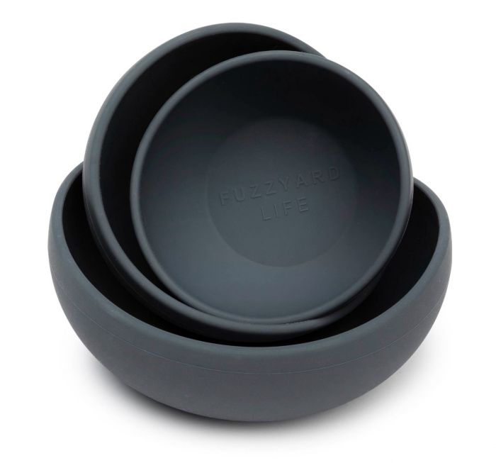 Silicone Bowl - Hundenapf Grau