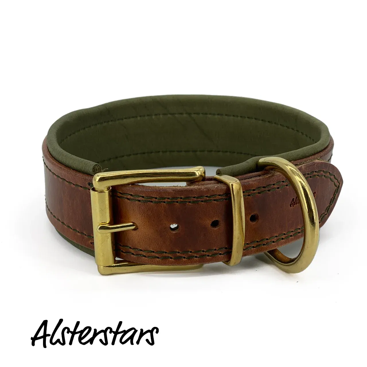Lederhalsband "Oldschool Olive" 