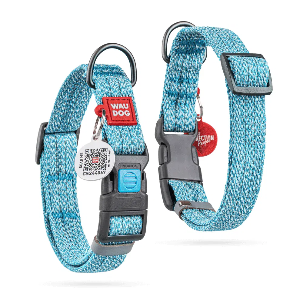 WAUDOG Re-cotton Halsband Blau