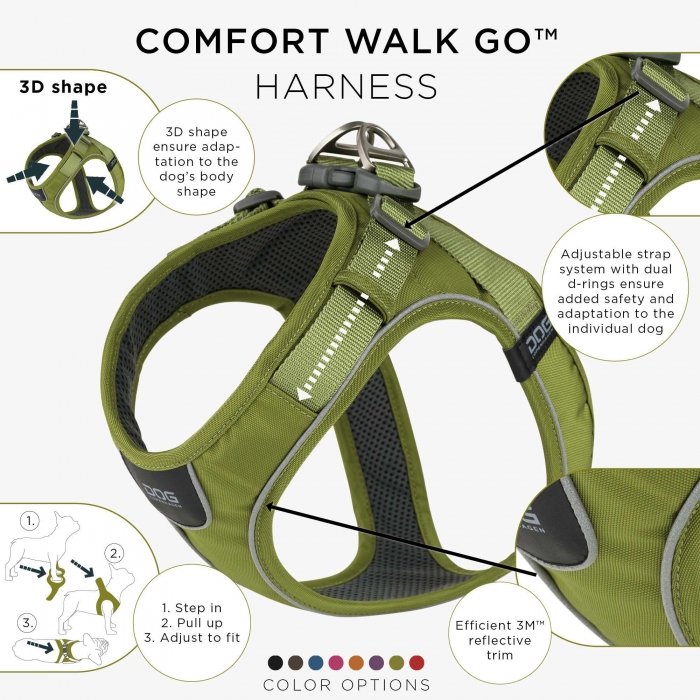 Comfort Walk Go Harness - Hunting Green