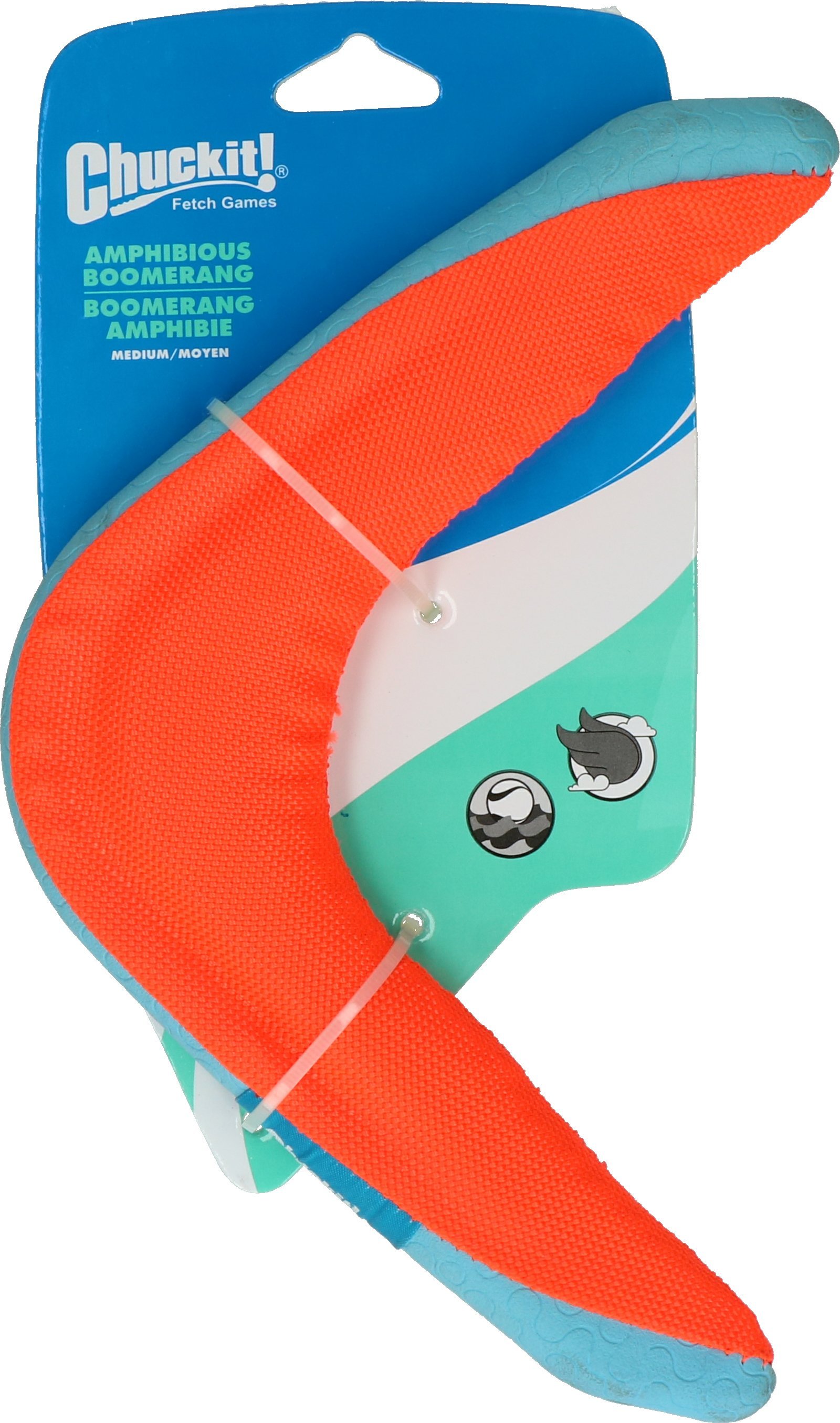 Chuckit Fetch Games - Amphibious Boomerang - Orange / Grün