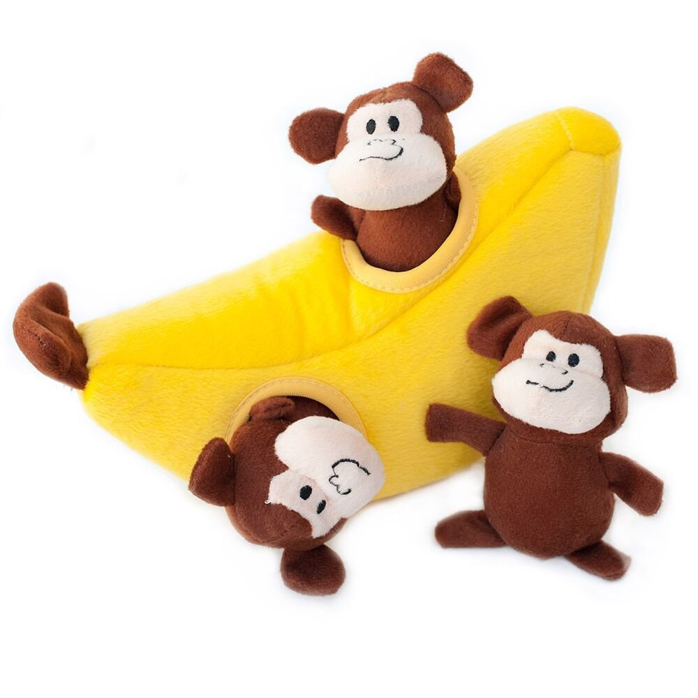 ZippyPaws - Zippy Burrow - Banane mit Äffchen
