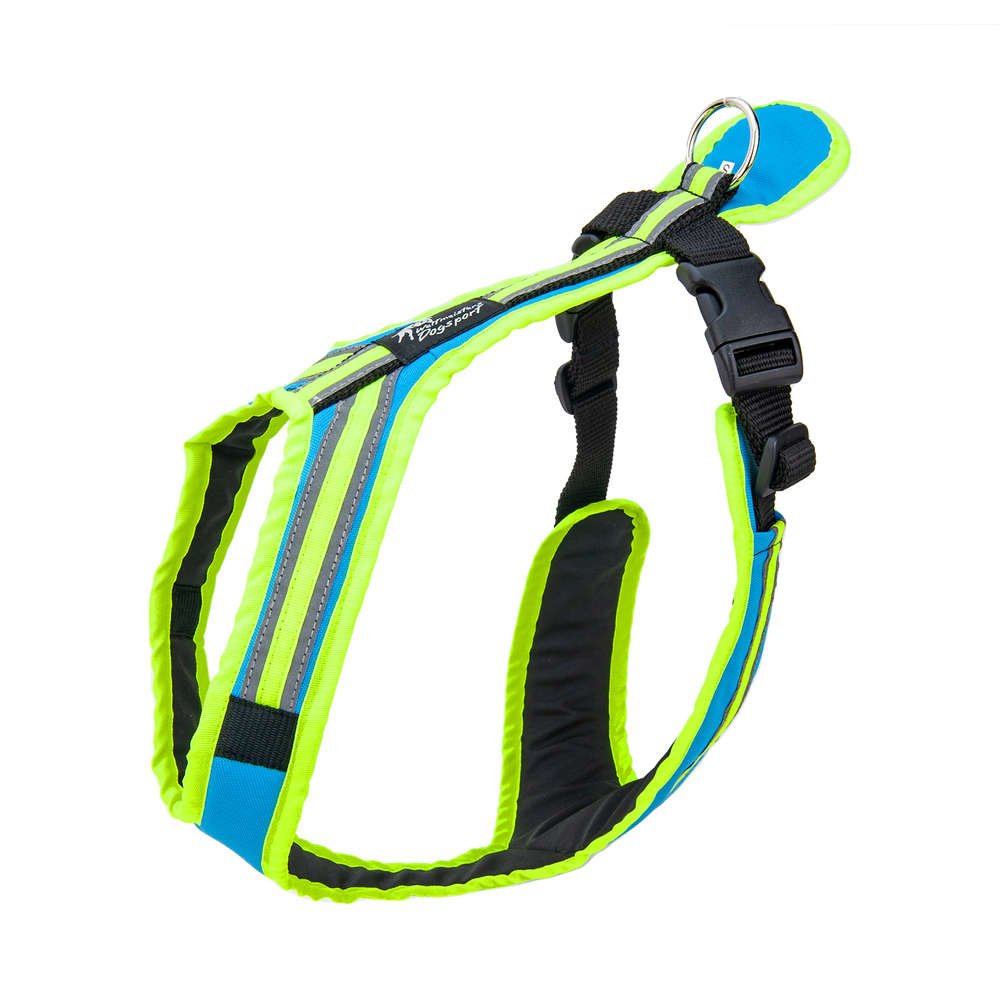 Hundegeschirr Safety Tuerlisblau-Neongruen Weltmeisters Dogsport