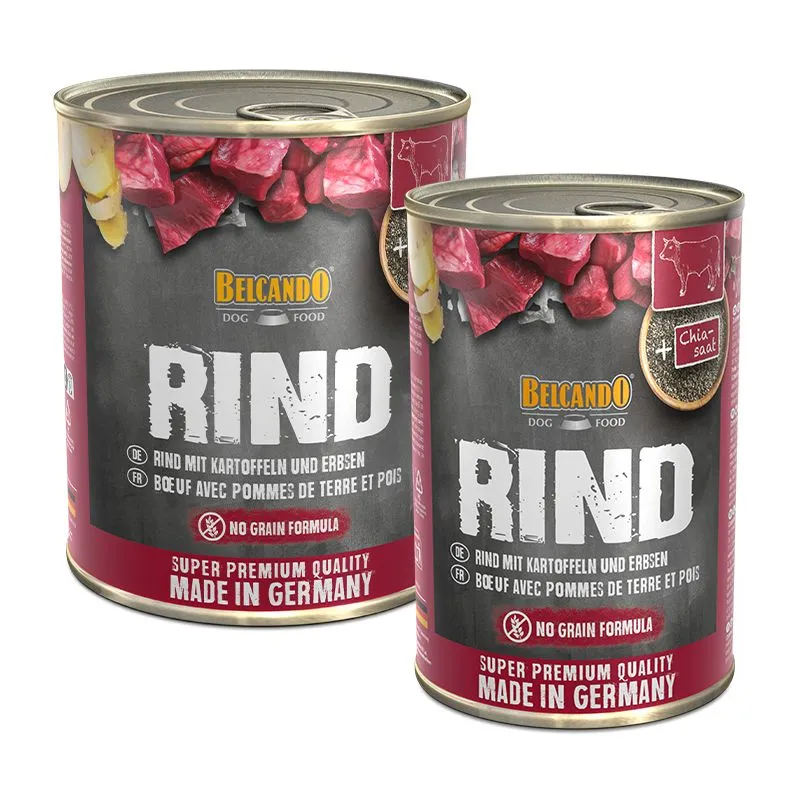 Menü Dosen Rind mit Kartoffeln und Erbsen