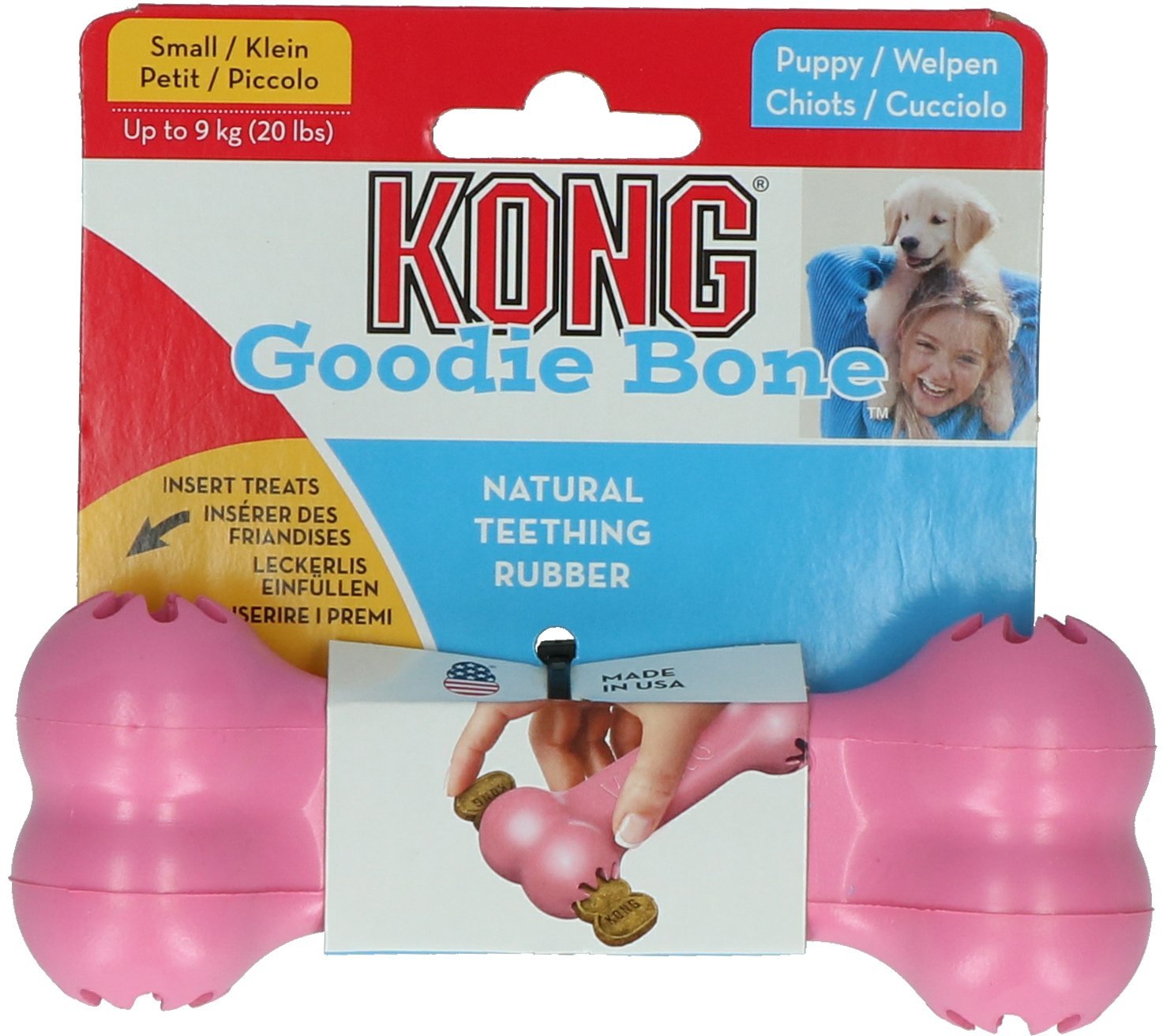 Kong Puppy Goodie Bone - Rosa
