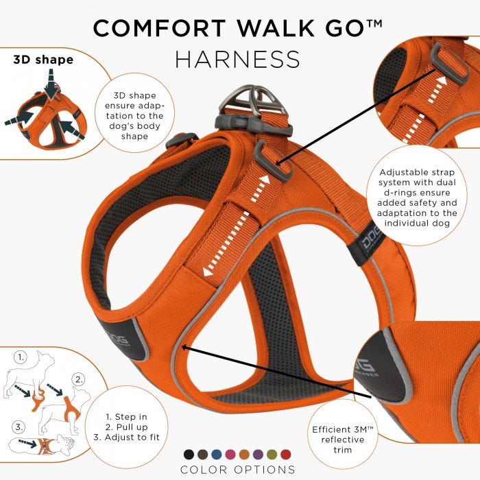 Comfort Walk Go Harness - Orange Sun 
