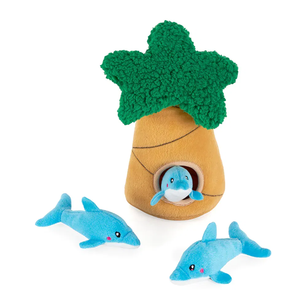 Zippy Burrow - Delfine mit Palme 