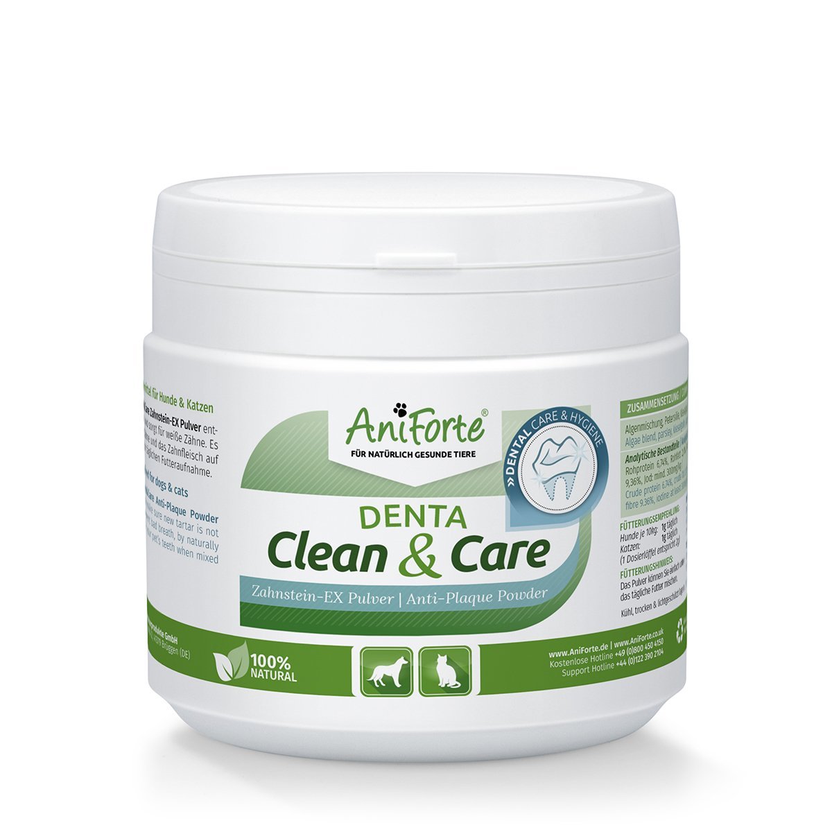 Aniforte - Denta Clean&Care Zahnstein-Ex Pulver für Hund & Katzen