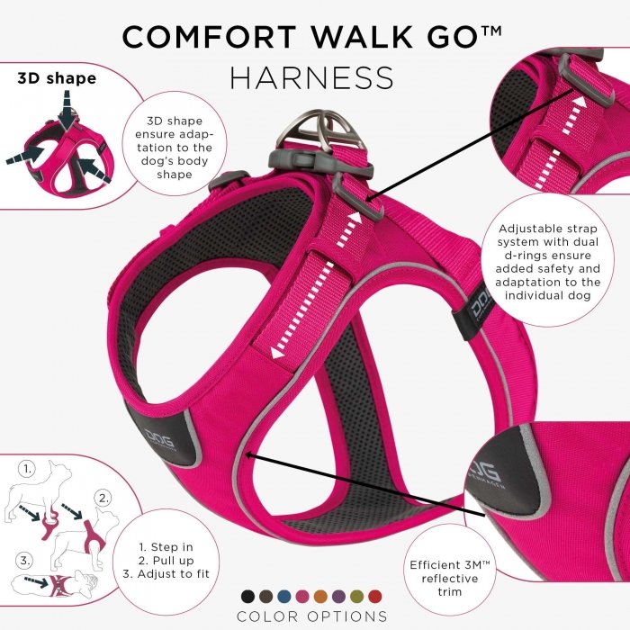Comfort Walk Go Harness - Wilde Rose  
